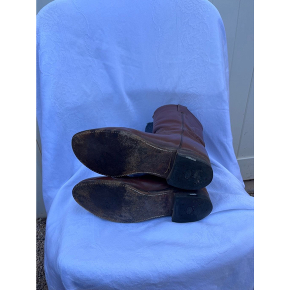 Unisex Justin Brown Western Cowboy Boots Size men’s size 7.5‎ made in USA - Picture 8 of 15